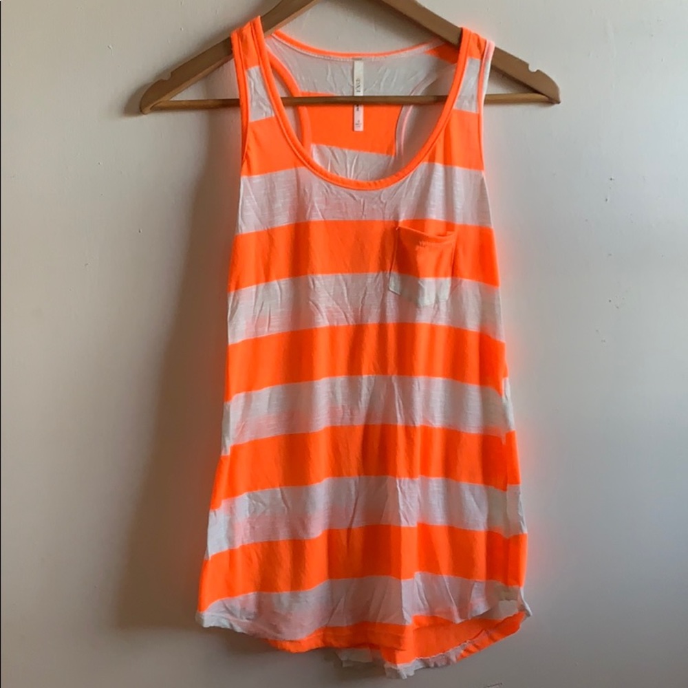 NEON striped racerback